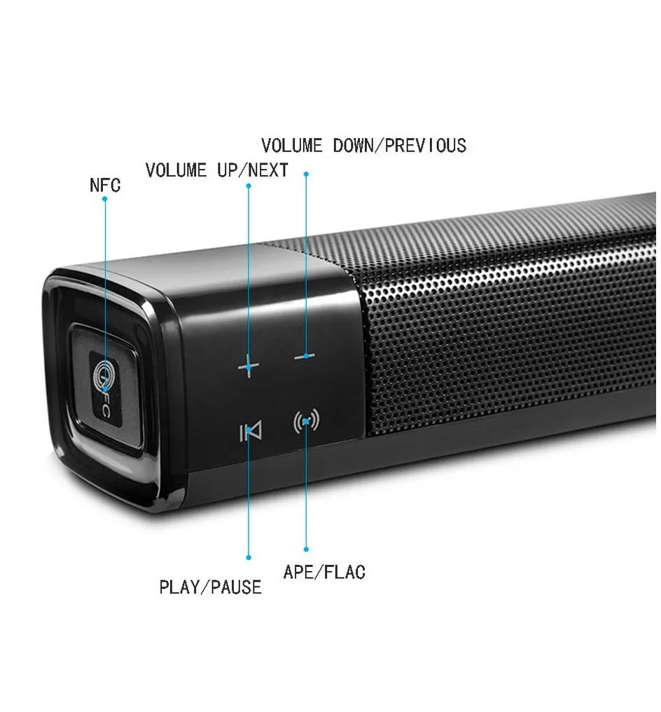 SltcrPasion Новый Бас ТВ Саундбар Caixa de Som Portatil Bluetooth динамик 20 Вт портативный NFC AUX TF