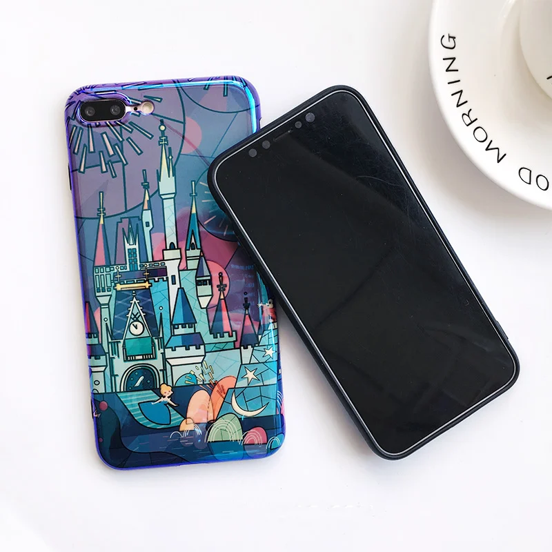 Fairy tale Castle phone Case for iphone X 7 7Plus Shiny fireworks soft silicon For 6 6s+ 8 8Plus Free Shipping | Мобильные телефоны