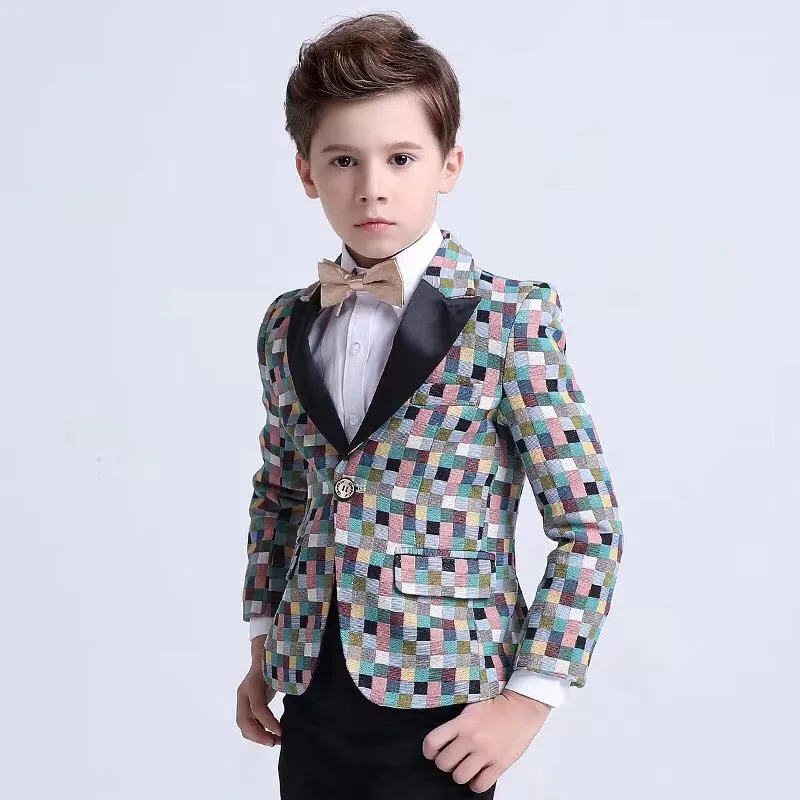 Notched Lapel Boy Suits One Button Wedding Children Party Tuxedos boys Smoking blazer (jacket+pant) | Детская одежда и обувь