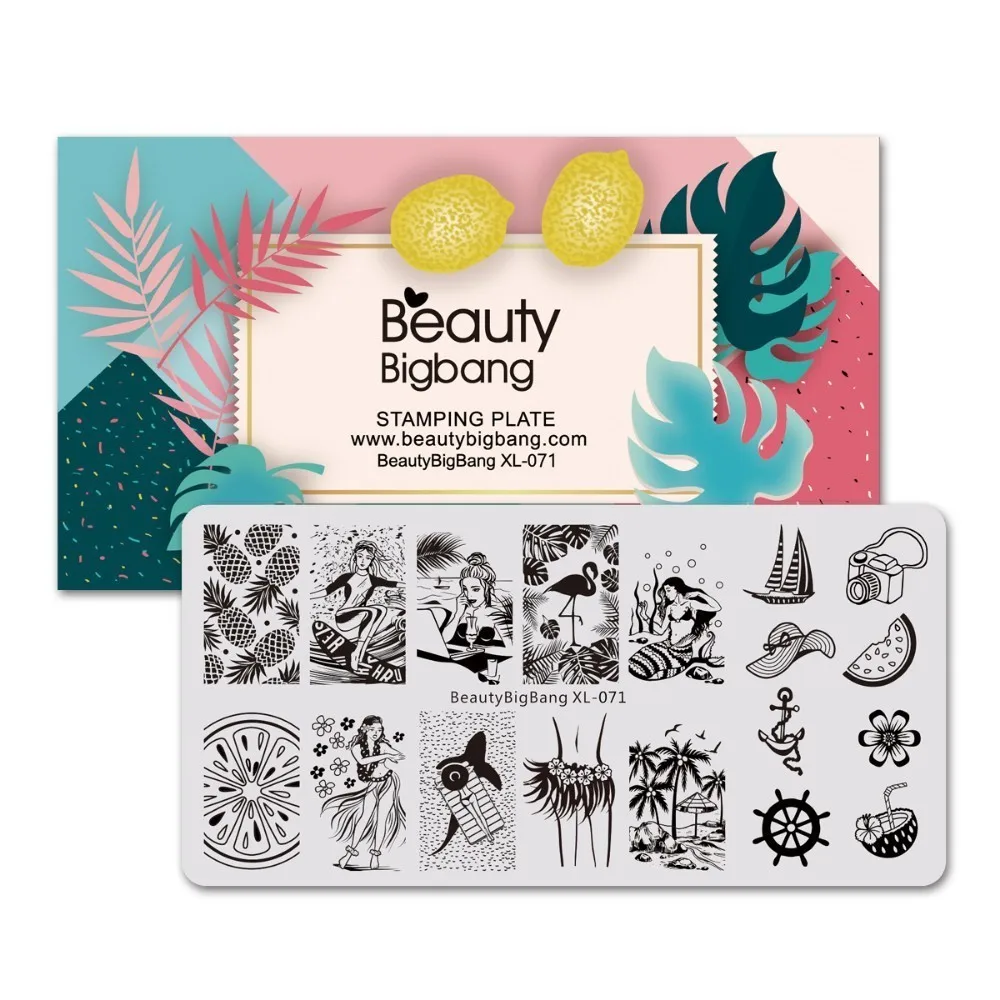 Трафарет Beautybigbang из нержавеющей стали для стемпинга ногтей штаны с изображением