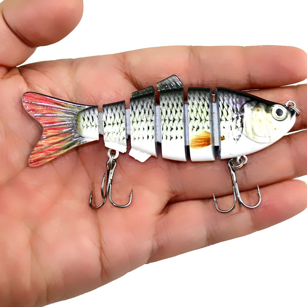 YOUGLE рыболовная приманка 6 сегментов реалистичные брюки Swimbait Мульти соединенная