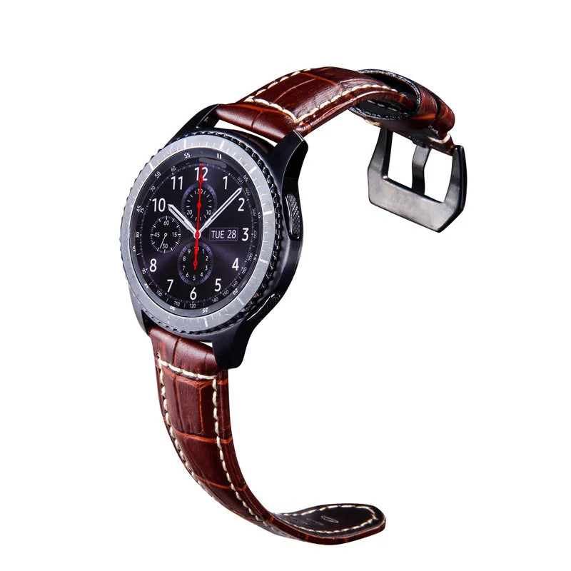 22 мм сменный ремешок из натуральной кожи для Samsung Gear S3 Frontier/Classic SM R760 и Moto 360 2nd Gen 46