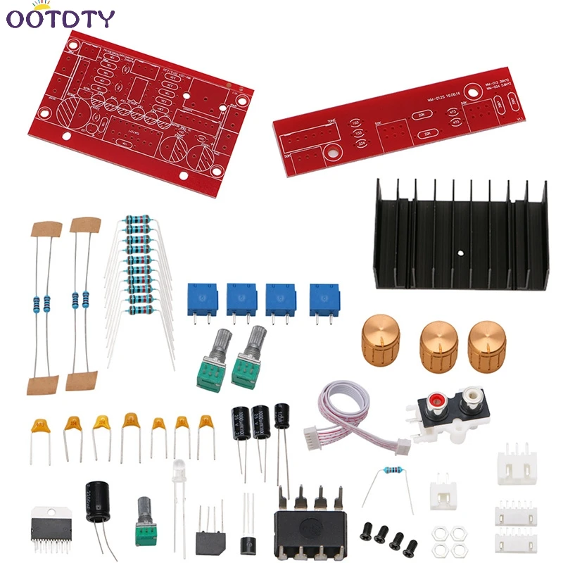 TDA7377 Мощность усилитель 2 1 DIY kit 3 канальный звук аудио доска 12 18V DC|Запасные части| |