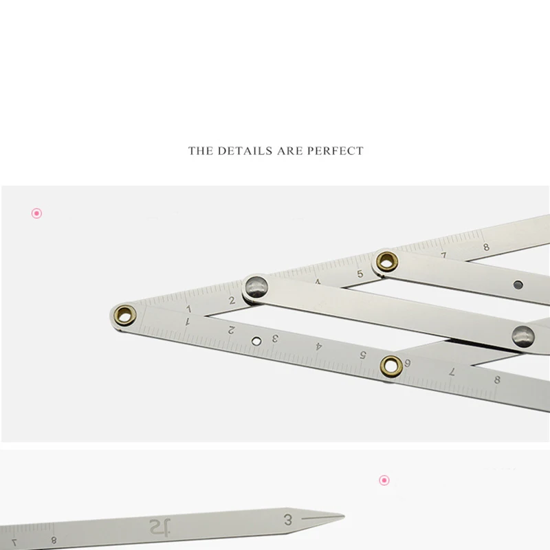 2 шт. Нержавеющая сталь золотое соотношение штангенциркуль для бровей