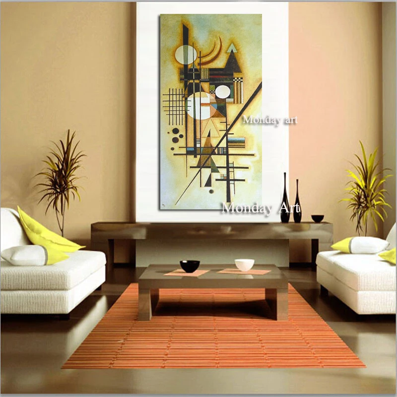 100% Hand painted Canvas Painting Abstract Wassily Kandinsky Oil Home Decor Pictures Art Posters | Дом и сад