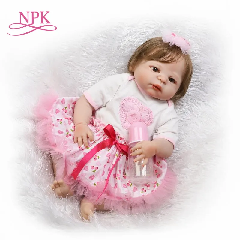 

NPK reborn doll with soft real gentle touch hotsale free shipping with full vinyl body doll for children Birthday Gift