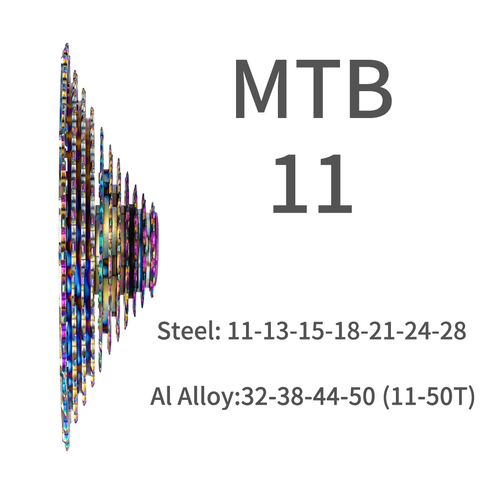Ztto MTB 11 скорость 11-50 T Радужная зеркальная велосипедная кассета 11 v HG совместимая Сверхлегкая 370g CNC Freewheel горный велосипед GX звездочка
