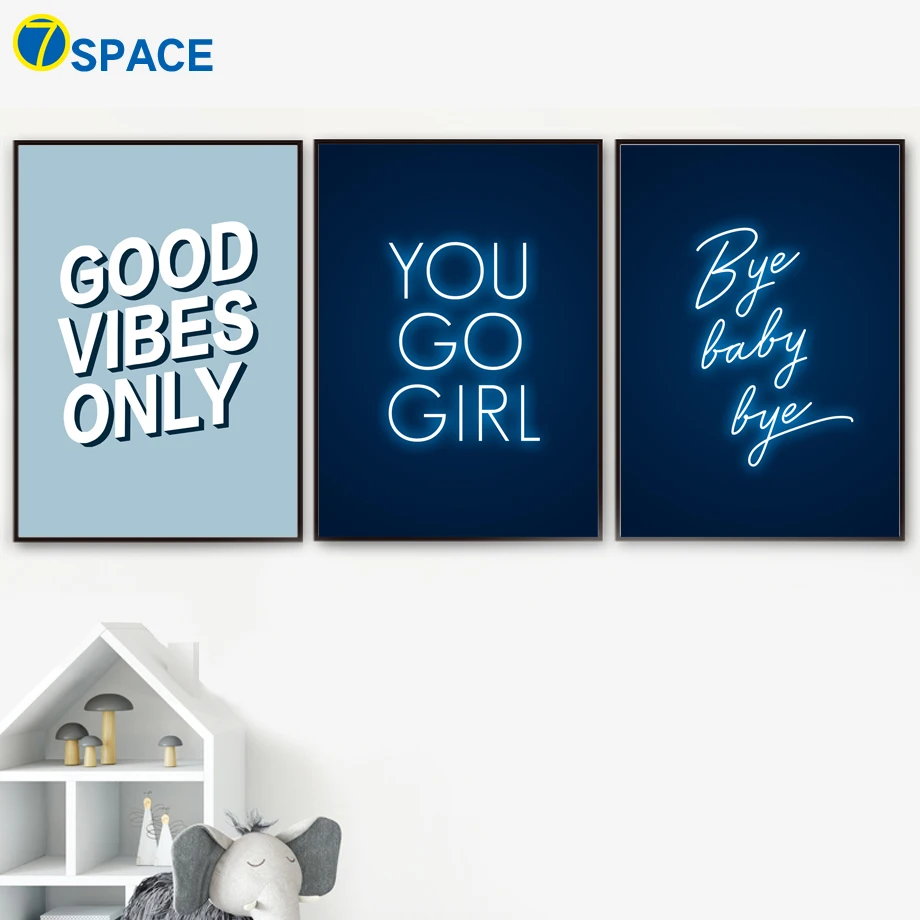 

Motivational Quotes Wall Art Canvas Painting Nordic Posters And Prints Cartoon Canvas Prints Wall Pictures Kids Room Home Decor