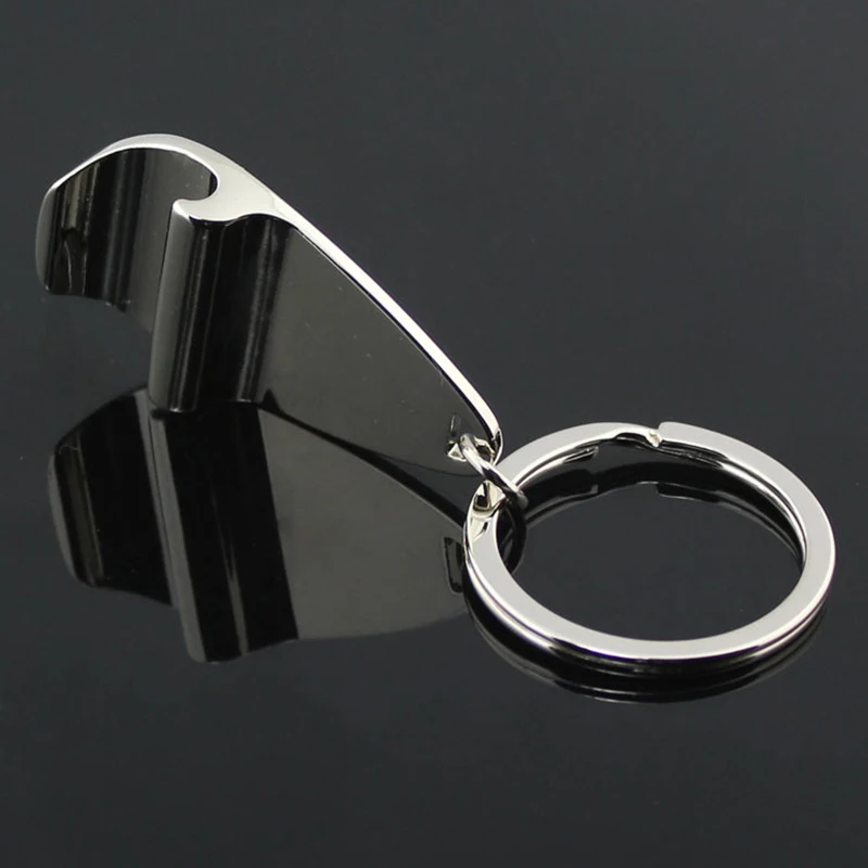 Брелок для ключей металлический хромированный открывалка бутылок рекламный