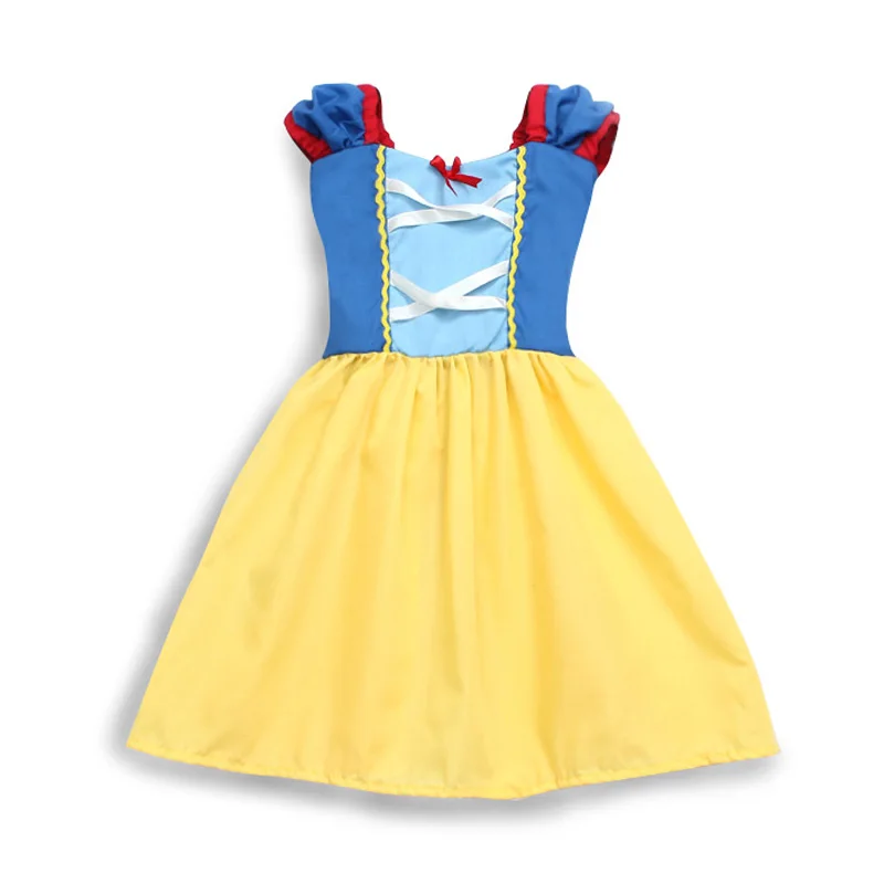 VOGUEON Baby Dress Up Girls Summer Snow White Princess Costume Children Elsa Anna Belle Alice Cinderella Rapunzel Aurora Dresses | Детская