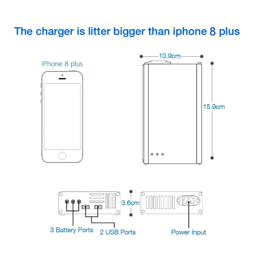 Зарядное устройство для батарей DJI Mavic 2 Pro Zoom пульта дистанционного управления