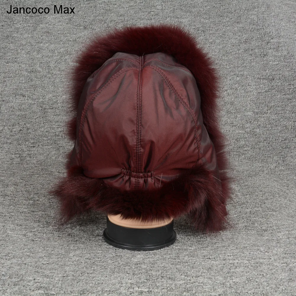 Jancoco Max, шапки-бомберы из натурального Лисьего меха, зимние толстые теплые шапки, Женские ушанки, Непродуваемые шапки S7147