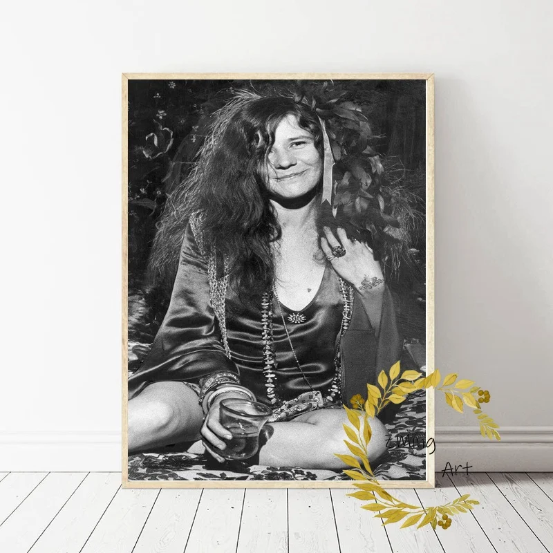 Художественный холщовый постер с изображением музыкальной звезды джаниса