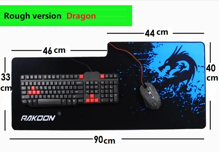 Большой размер коврик для мыши простой удлиненный водостойкий нескользящий