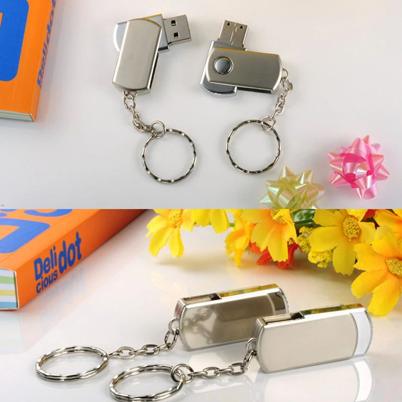 BRU USB флэш накопитель 128M512M1GB2GB Поворотная металлическая флешка подарок OEM на заказ