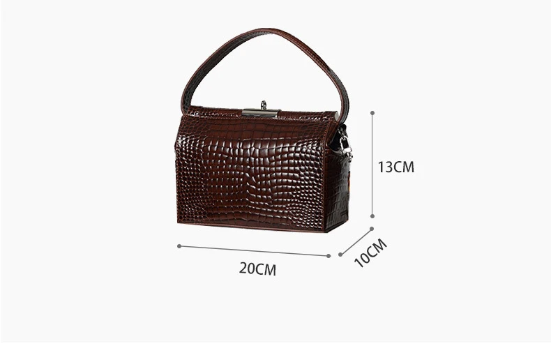WITFOX sac femme новинка Женская сумка на плечо с клапаном специальный акриловый ремешок Аллигатор узор сумки для женщин натуральная кожа