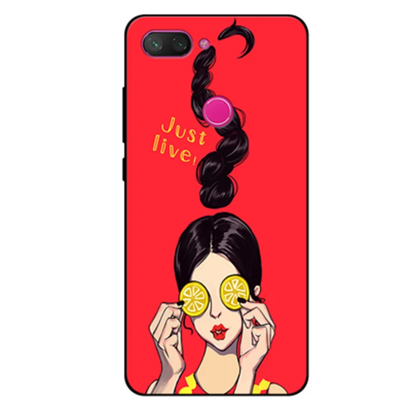 Мягкий чехол для Xiaomi Mi 8 Lite силиконовый с мультяшным рисунком телефона mi8lite