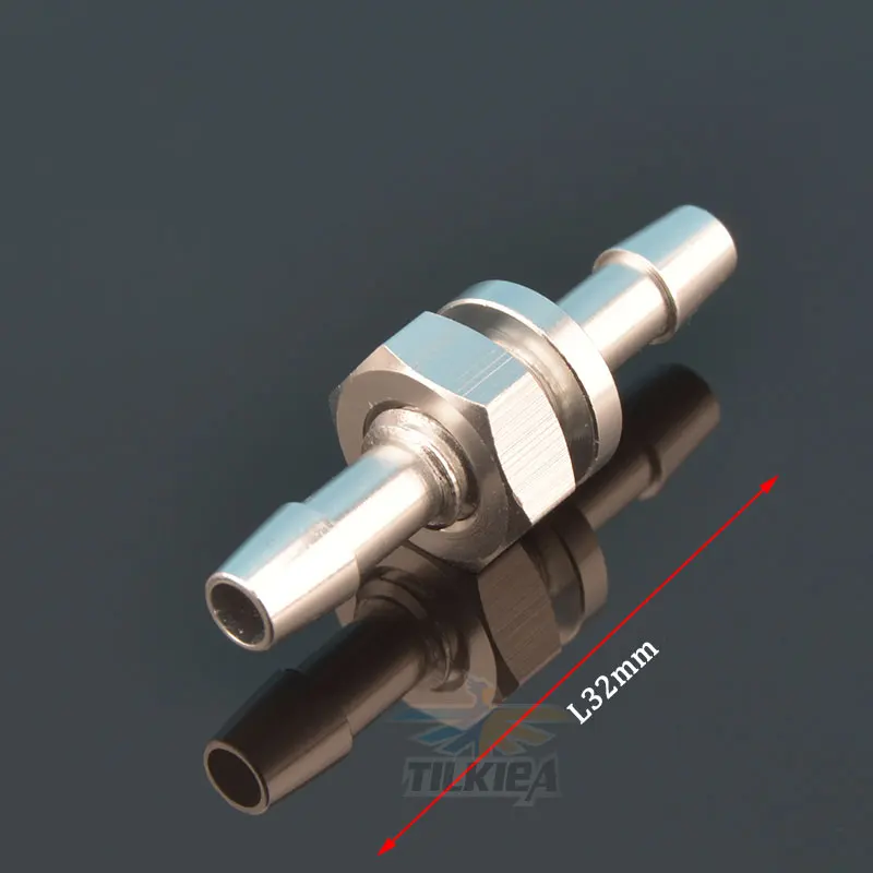 Silver L32mm Хорошее качество 1 шт. синие/серебряные водяные ниппели L32mm/L20.8mm M6 резьба Rc лодка Топливные форсунки для 3X5/4X7 мм труб - Цвет: Silver L32mm
