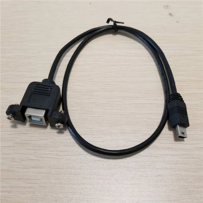 Кабель для передачи данных с панельным креплением Mini USB Type B 5Pin на порт принтера 2 0