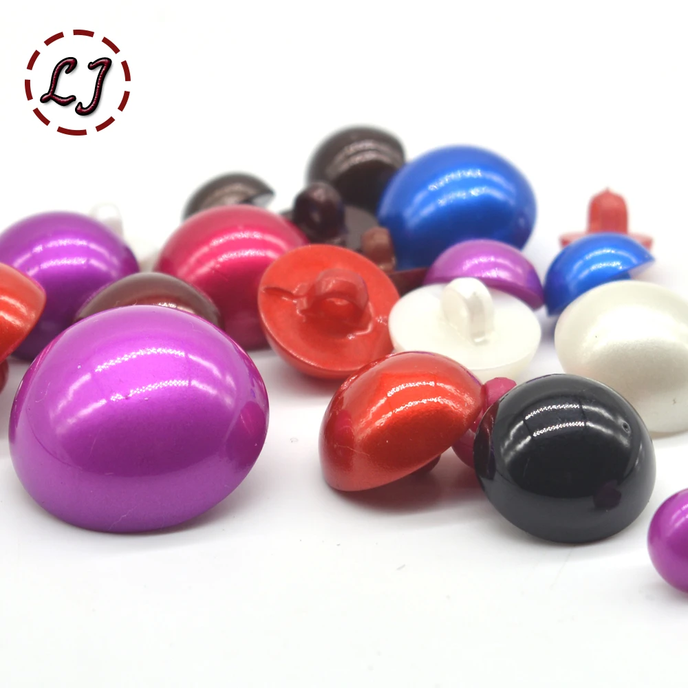 Оптовая продажа 10 шт./лот разноцветные пластиковые пуговицы в виде грибов для