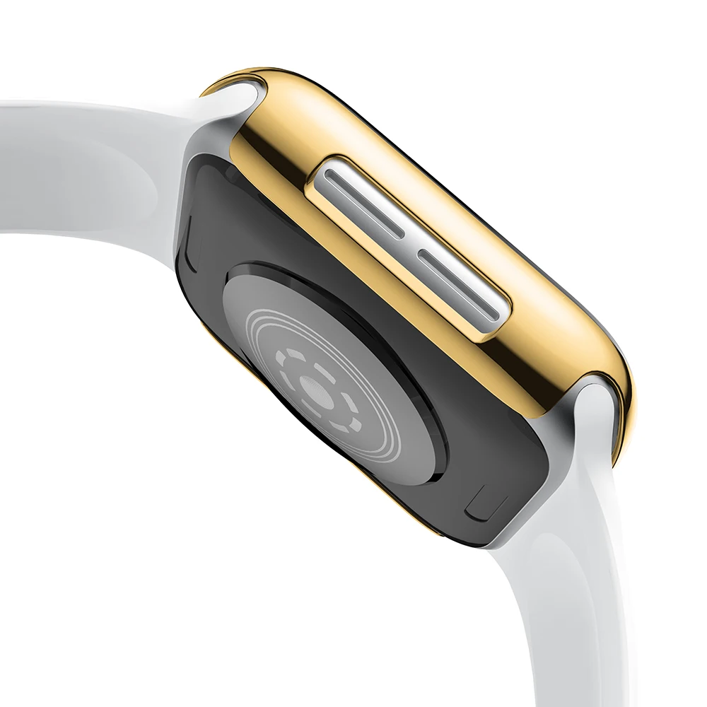 Для Apple Watch Series 4 40/44 мм бампер Жесткий Чехол Защитная пленка для экрана чехол ПК