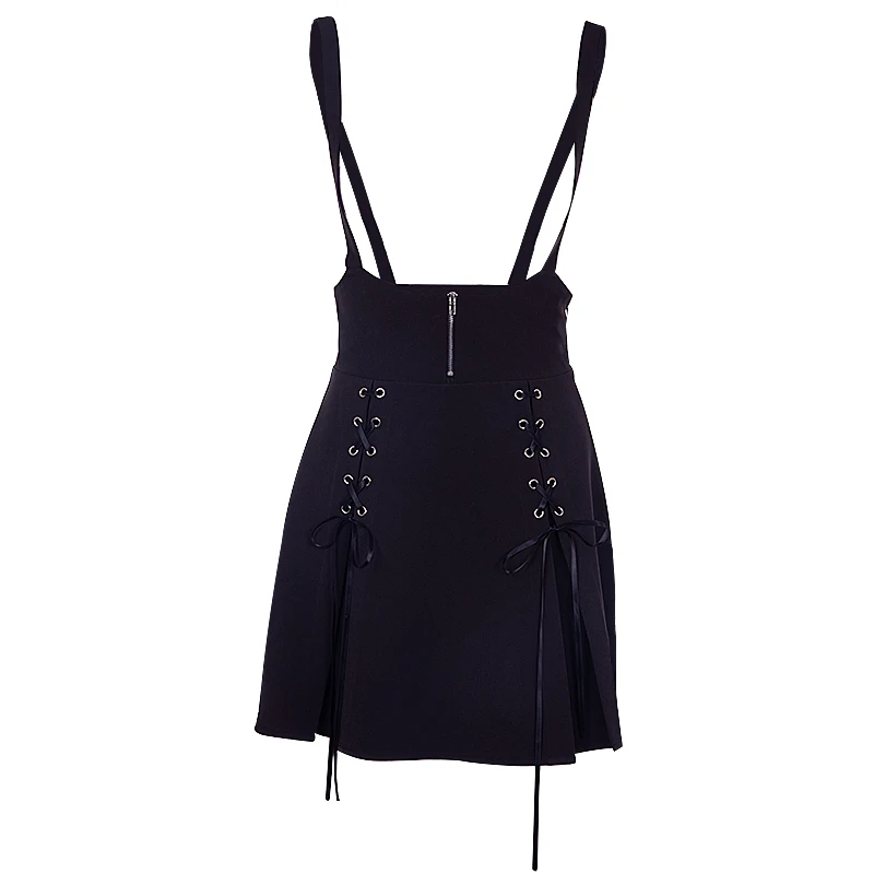 Black Skirt Женский комплект из 2 предметов готический черный сексуальный кружевной боди плиссированные юбки Комплекты из двух предметов кружевные прозрачные Клубные комплекты для девочек - Цвет: Black Skirt