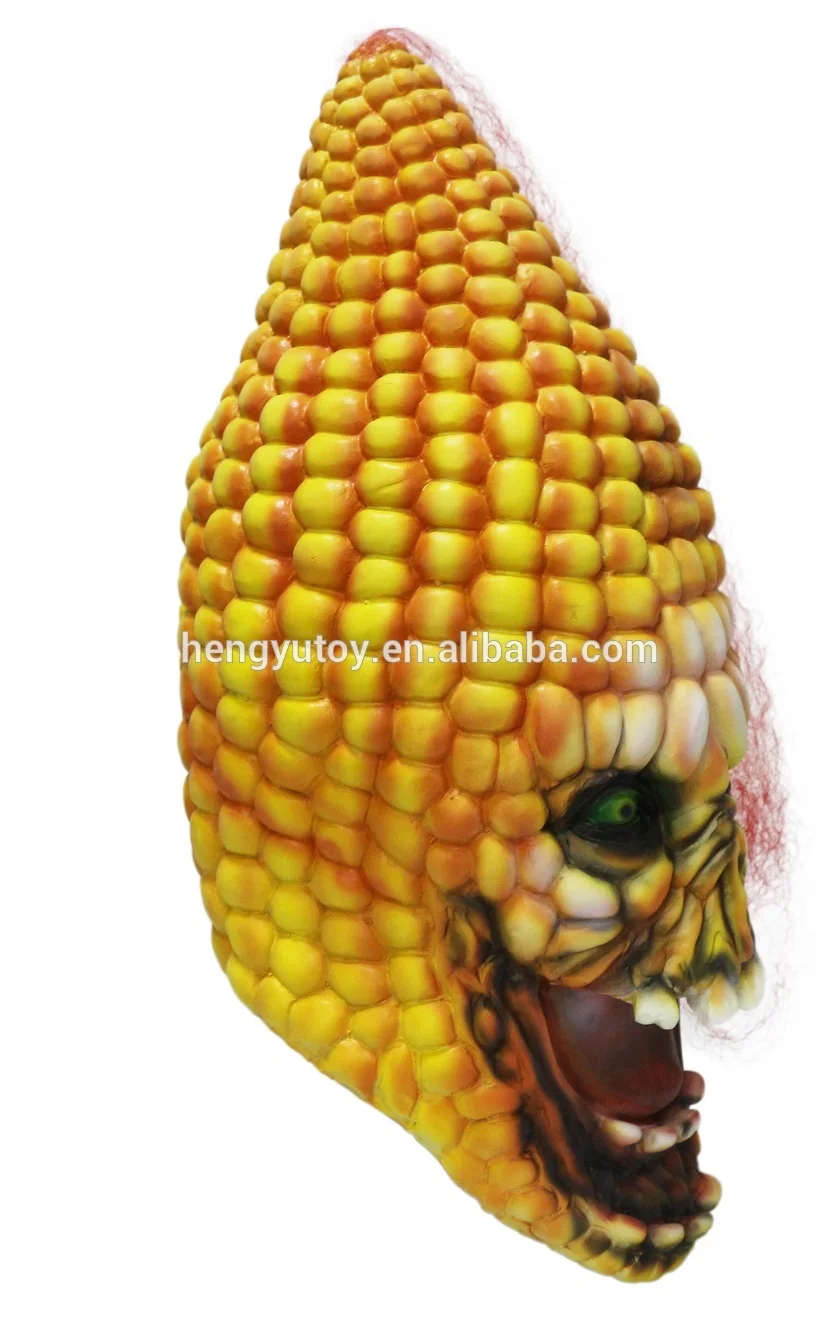 

Латексная Маска Злого кукурузы ужаса клоуна Хэллоуина урожая хищника костюм монолитного блока аксессуаров