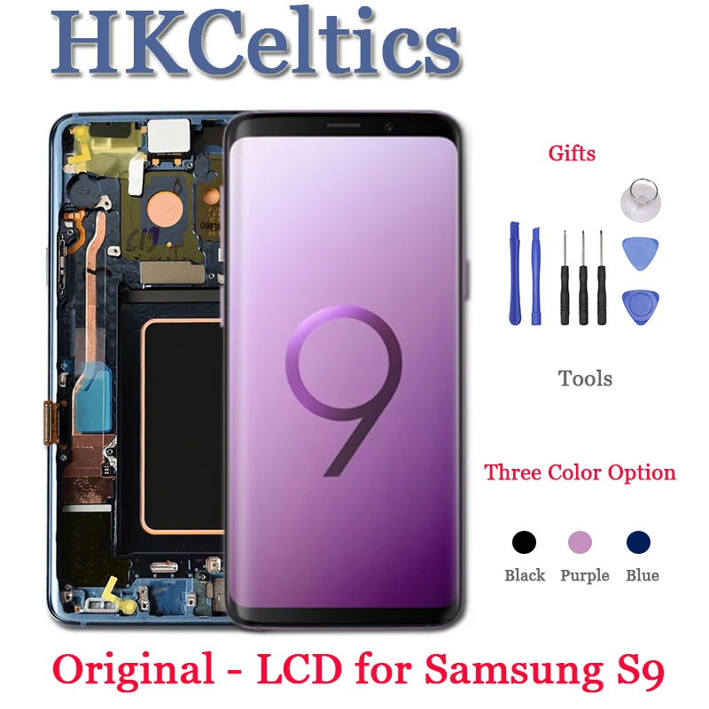 Оригинальные запасные части AMOLED для SAMSUNG Galaxy S9 + ЖК дисплей Dsiplay и сенсорный экран