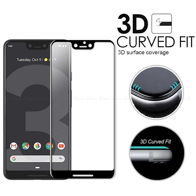 3D закругленные края полное покрытие закаленное стекло для Google Pixel 4 3 3a 2 XL 4XL 3XL 3aXL 2XL Защитная пленка для экрана