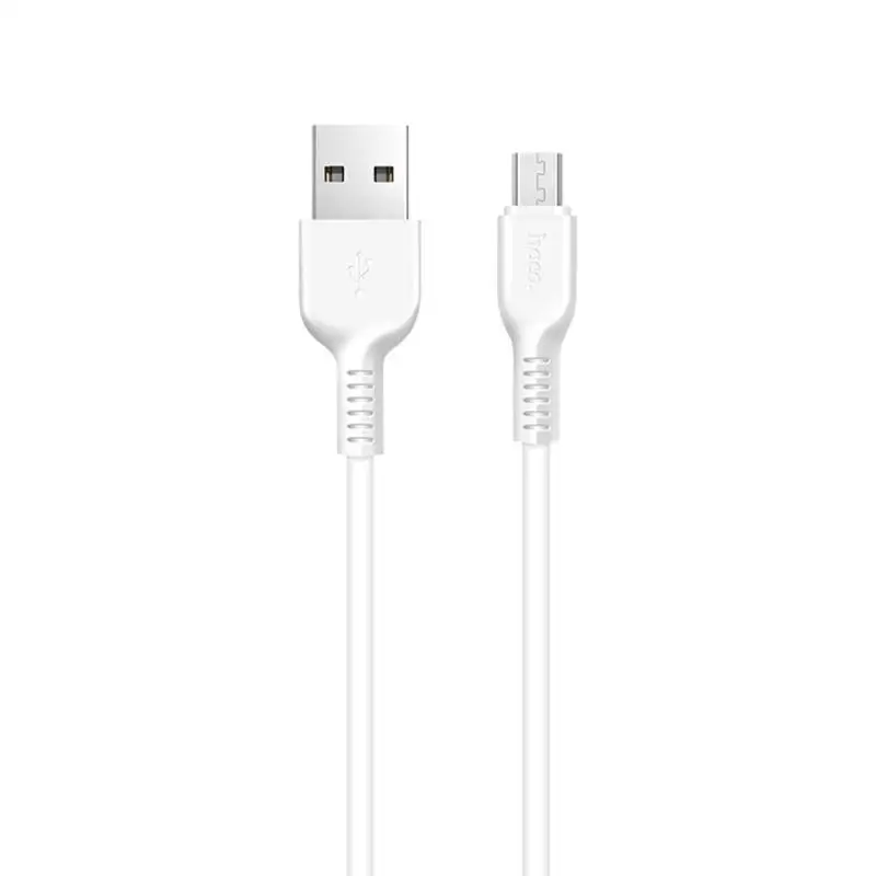 Белый HOCO X20 Micro USB Смарт-кабель для быстрой зарядки и синхронизации данных, зарядный кабель для телефона Android, прочный кабель для передачи данных, кабель для мобильного телефона для iphone - Цвет: Белый