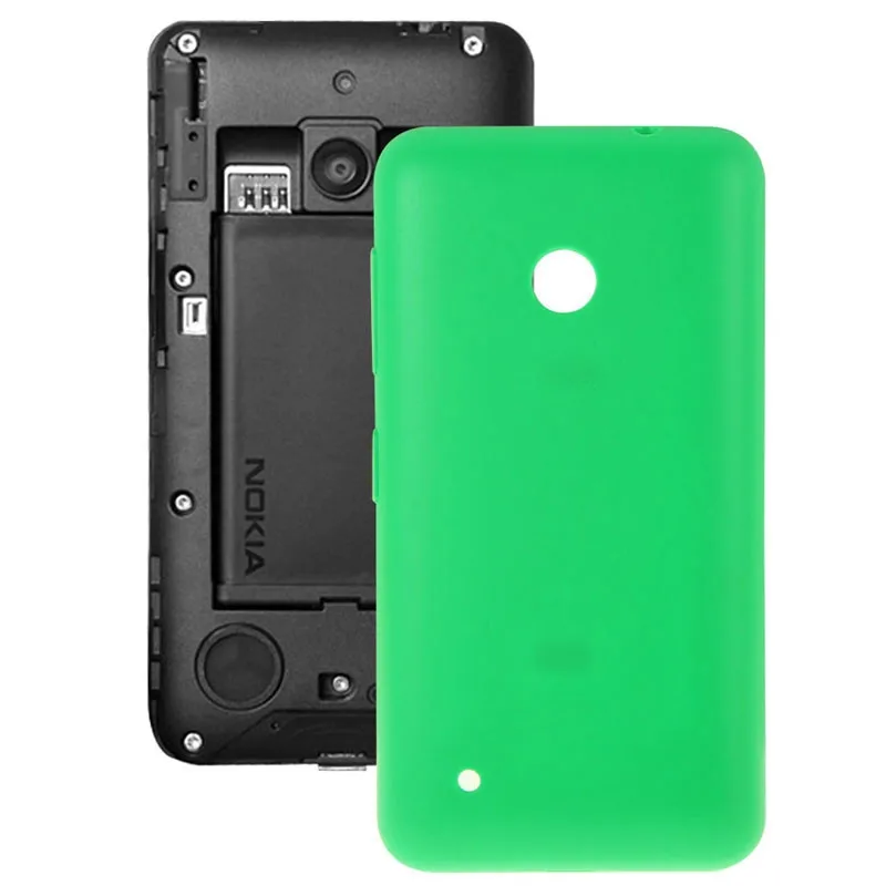 Green Сплошной цвет пластиковый аккумулятор задняя крышка для Nokia Lumia 530 - Color: Green