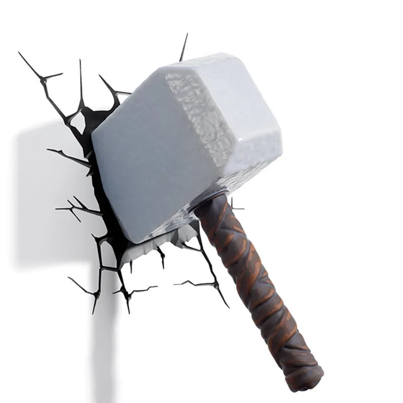 Мстители 3D настенный светильник светодиодный ночник творческая игрушка для