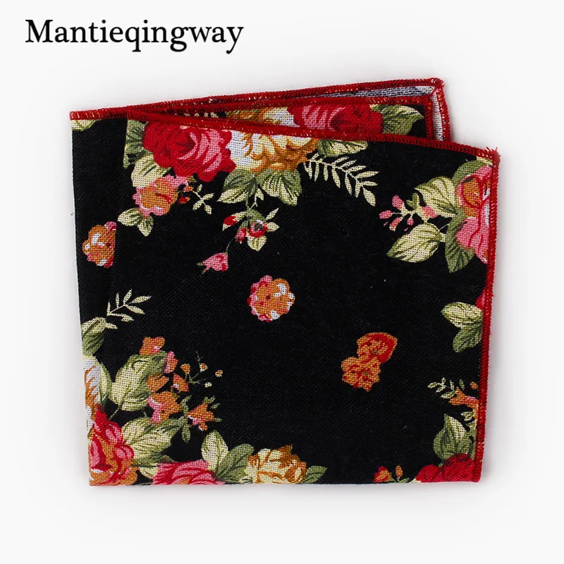 Mantieqingway высокое качество Для мужчин Цветочные Печатных Платок женихов карман