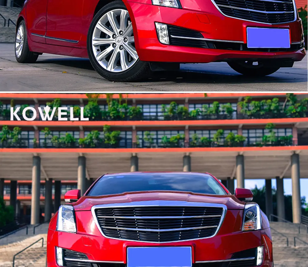 KOWELL автомобильный Стайлинг для Cadillac ATS фары ATS светодио дный фары DRL Bi Xenon объектив Высокий Низкий луч парковка противотуманная фара
