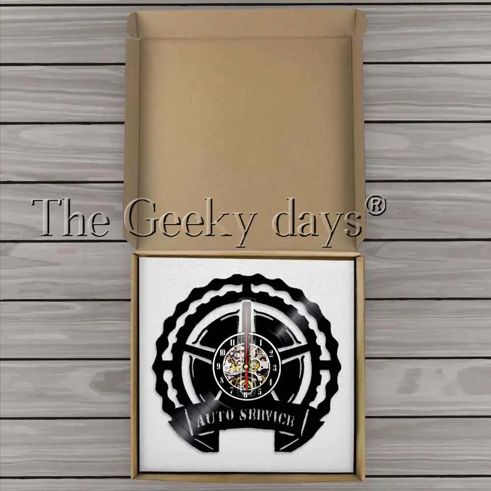 Гоночный автомобильный автосервис Автомобильный знак настенные часы