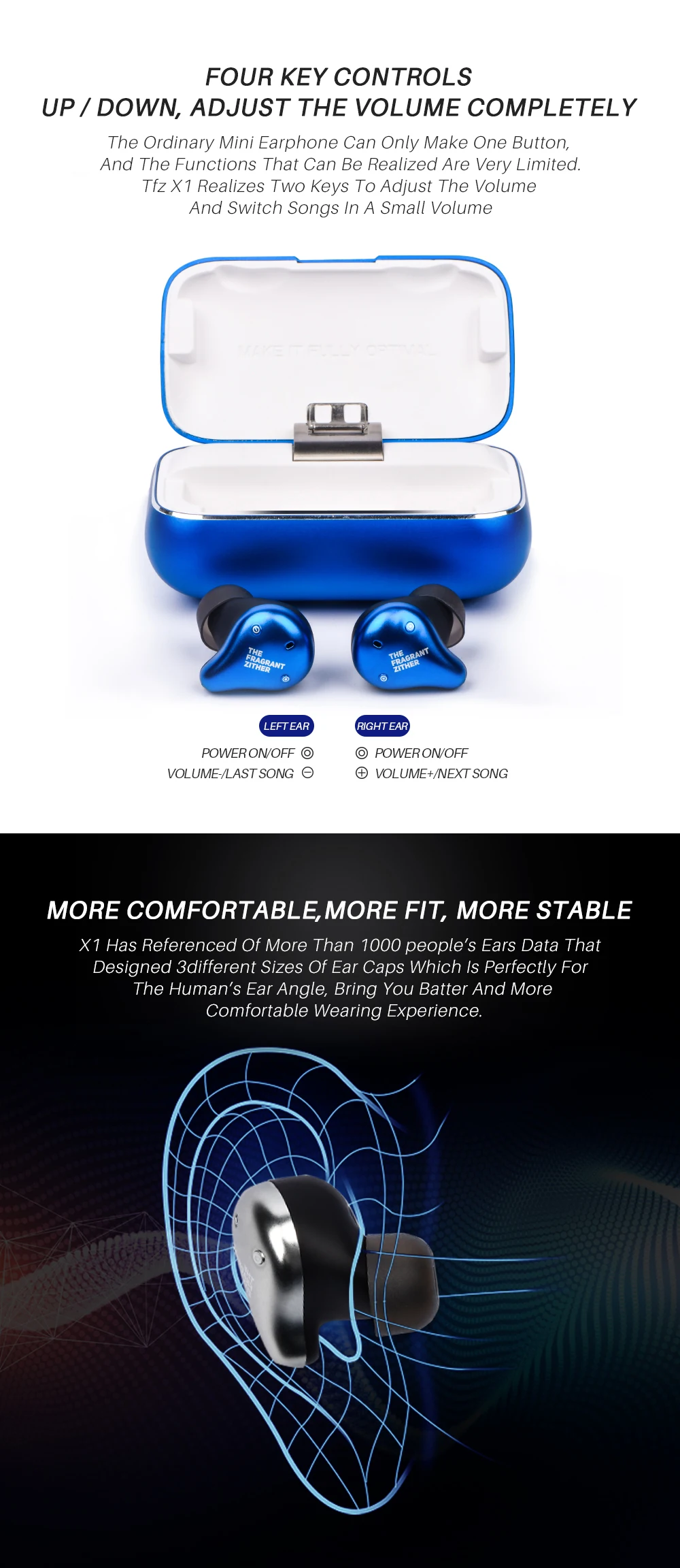 TFZ X1E Мини Bluetooth 5,0 туры беспроводные наушники спортивные бег Водонепроницаемый Hands Free Micro Tws гарнитура с микрофоном