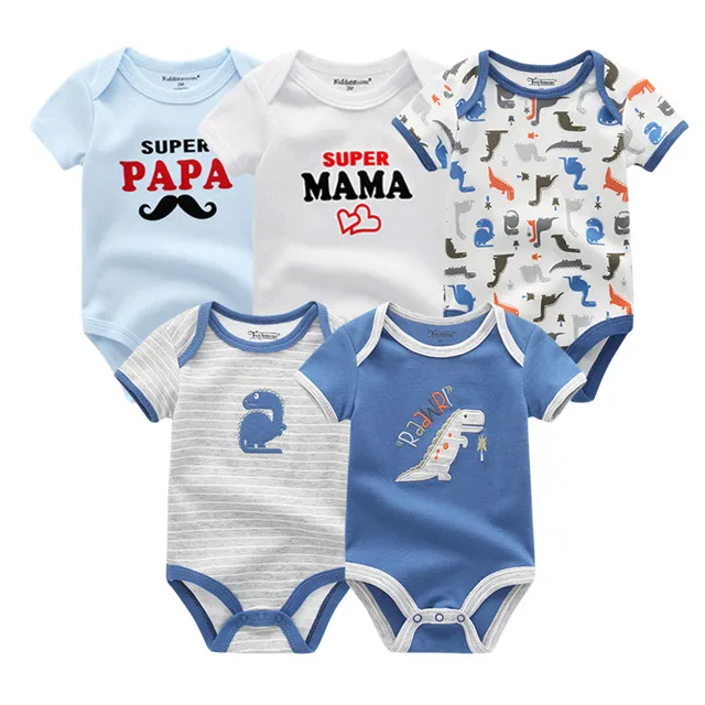 baby clothes5914 5 шт./партия, летняя одежда унисекс из хлопка для маленьких мальчиков комбинезоны для новорожденных девочек от 0 до 12 месяцев Одежда для мальчиков roupas de bebe - Цвет: baby clothes5914
