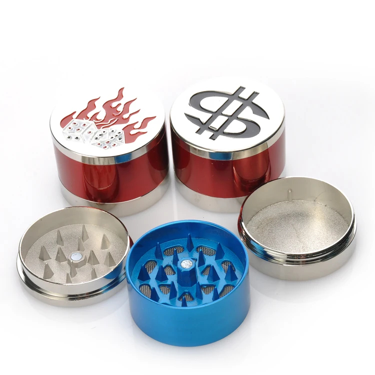 12 шт. витрина мини 42 мм травяная шлифовальная машина 3 части случайный цвет и узор