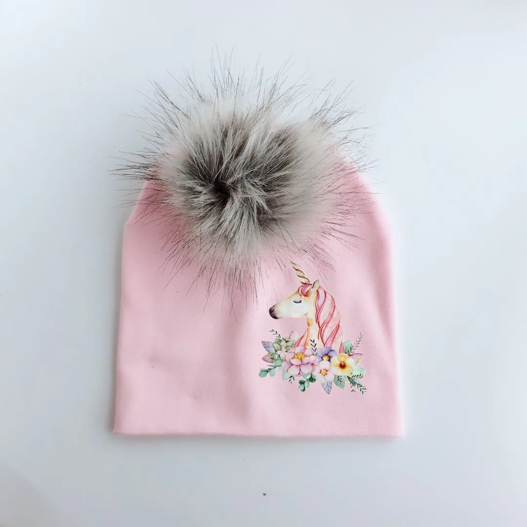 2 light pink 1 u Осенняя модная шапка для малышей с изображением слона, лося, единорога, шапка для маленьких мальчиков и девочек, шапка для детей, шапка для малышей, gorros bebe - Цвет: 2 light pink 1 u