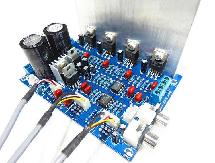 LM1875T + NE5532 fever 2 1 канал 25 Вт 50 сабвуфер аудио усилитель мощности плата|Усилители