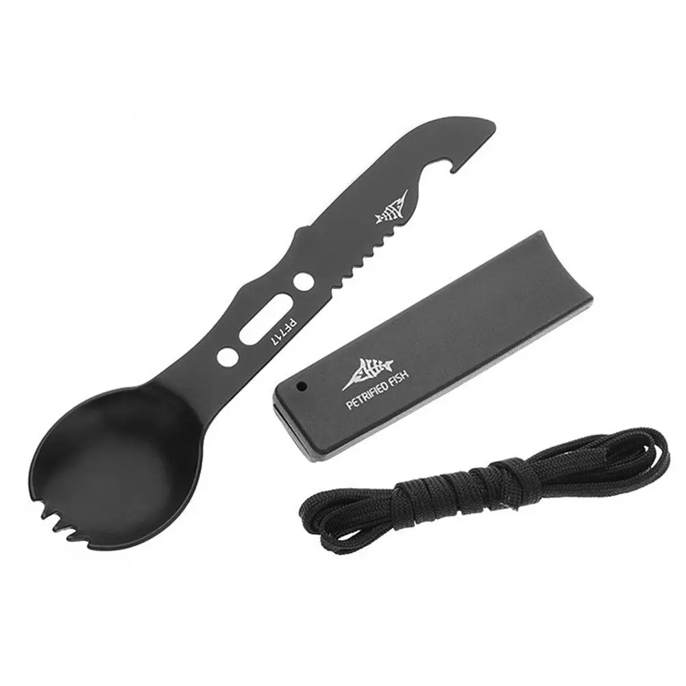 Multifunctional Tactical Pocket Knife Spoon Fork Opener Outdoor Camping Tool Hot | Инструменты