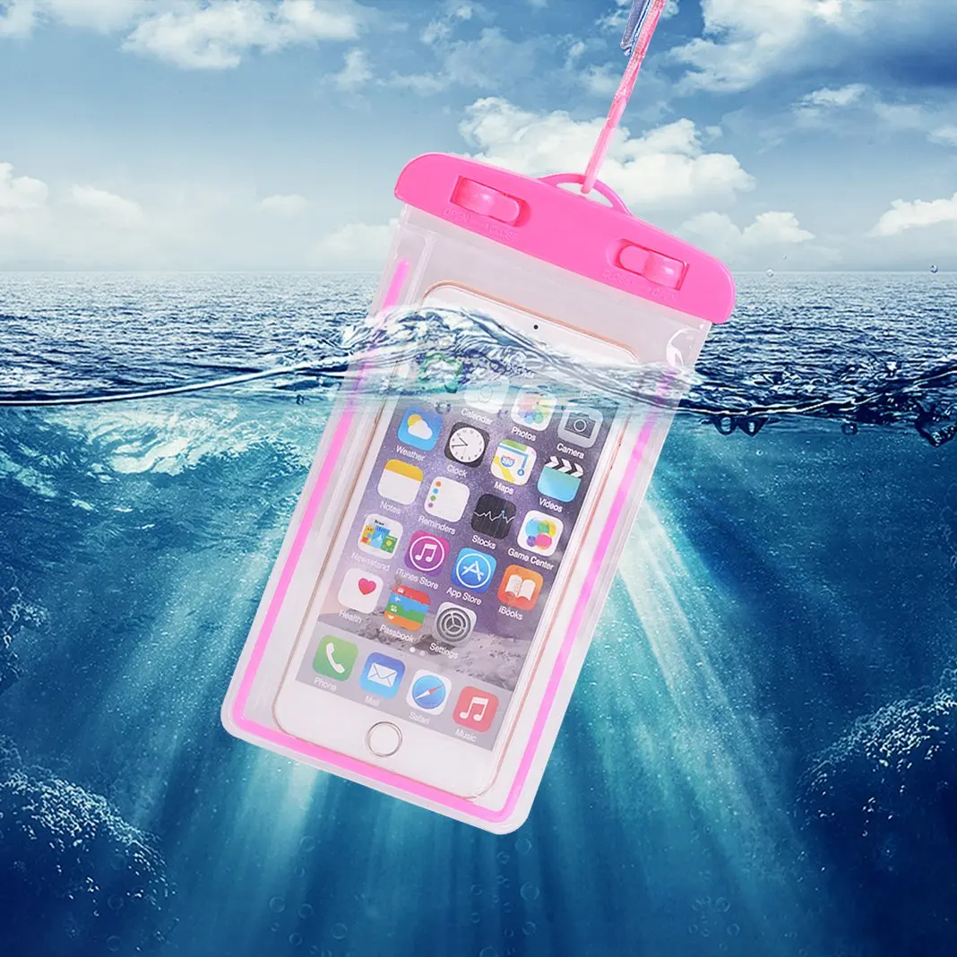 Водонепроницаемый чехол для телефона, Универсальный Водонепроницаемый Чехол для телефона, снегозащитная сумка для улицы, для 3,5-6 дюймового мобильного телефона, светящийся