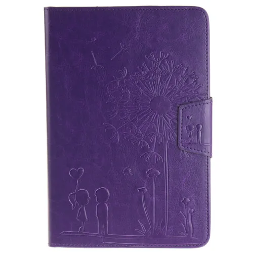 purple Изображение одуванчика PU кожаный чехол для Apple ipad mini 4 чехол для ipad mini 5 7,9 дюймов защитный чехол для планшета+ пленка+ ручка - Цвет: purple