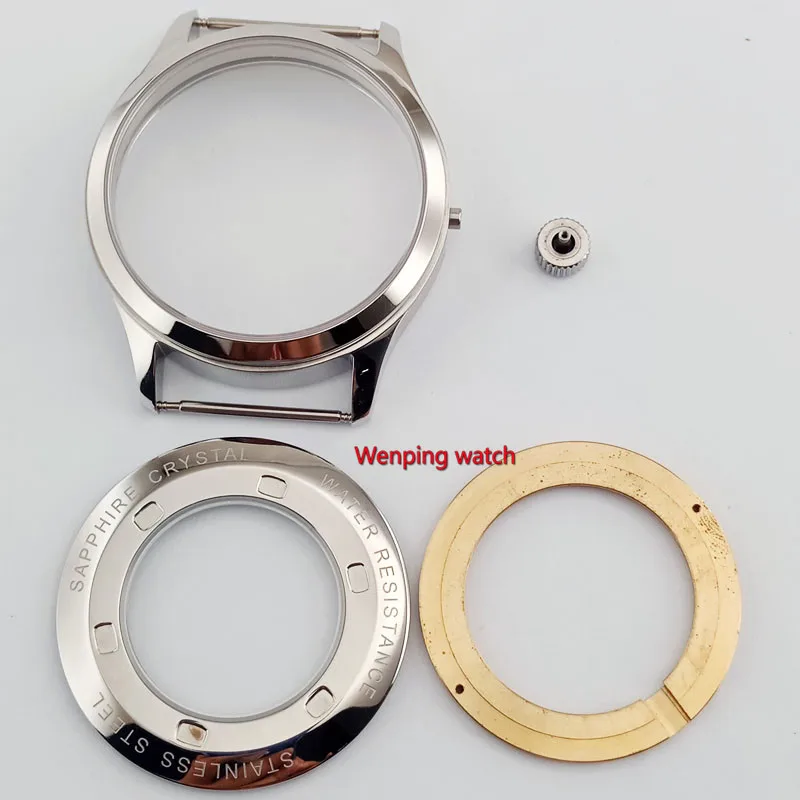 P801 42 мм часы с сапфировым стеклом подходят для ETA 2836 Miyota 8215 821A механизм | Наручные