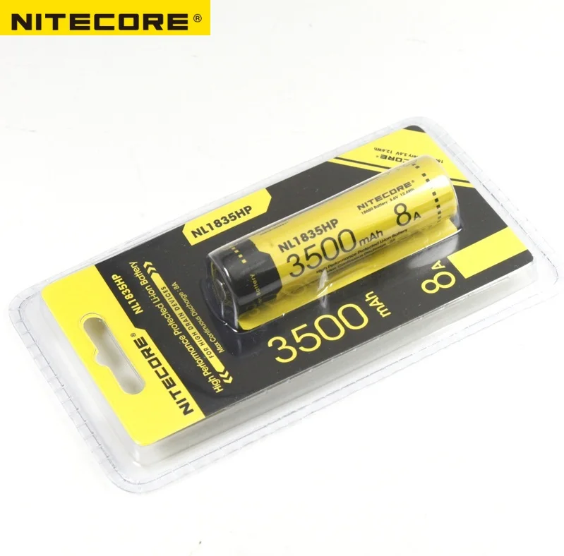 2017 Nitecore NL1835HP высокая производительность 18650 3500mAh 3 6 V 12.6Wh 8A защищённый Li-Ion Топ на