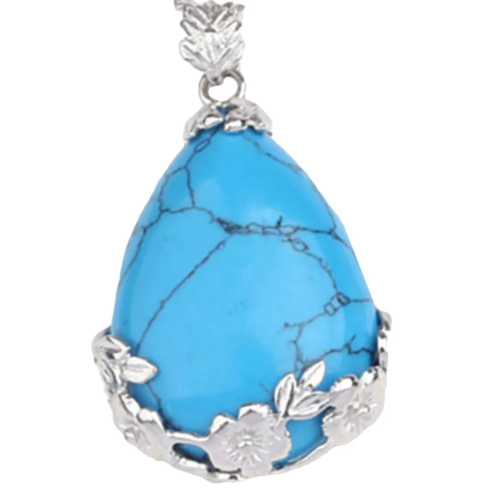 Подвеска Стразы в виде капли воды ожерелье с резьбой цветка подвеска сделай сам