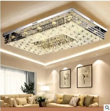 LED living room lighting rectangular crystal blue red modern simple ceiling lamp bedroom study low voltage | Лампы и освещение