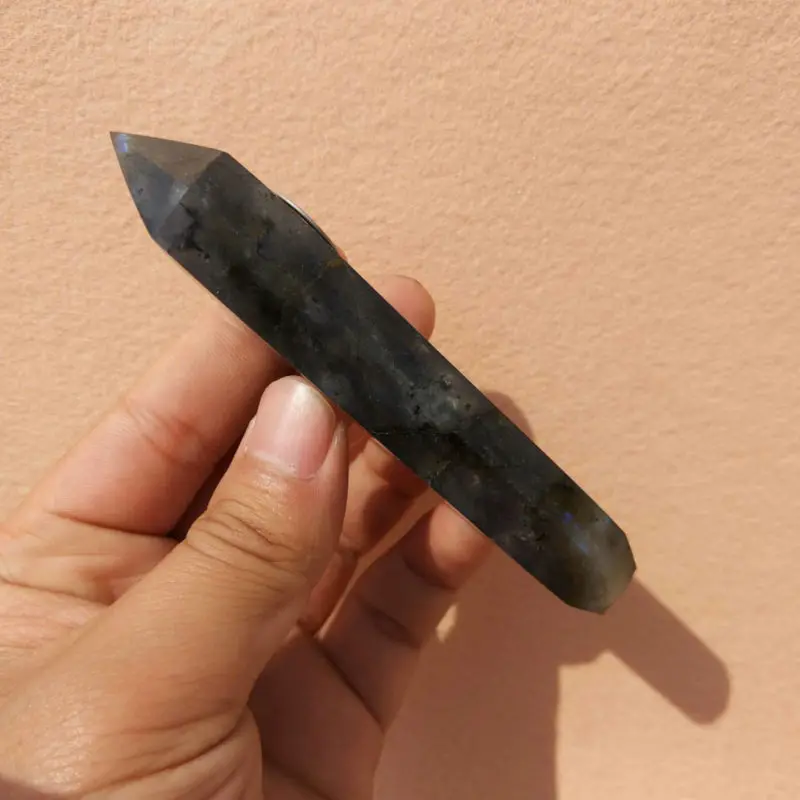 Натуральный кварц Лабрадорит Кристалл курительная трубка палочка для лечения