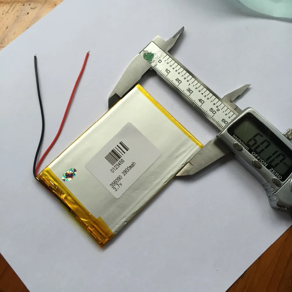 3.7V thium polymer battery 356090 CUBE mp5 PSP 2800mAH 7 inch tablet | Электроника