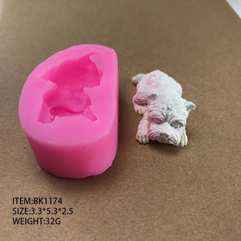 Горячие 3d Тигр собака силиконовые формы торт плесень | Дом и сад